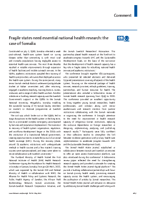 Fragile state needs Essential Health Research