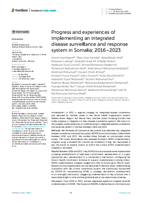 Integrated Disease Surveillance (IDSR)